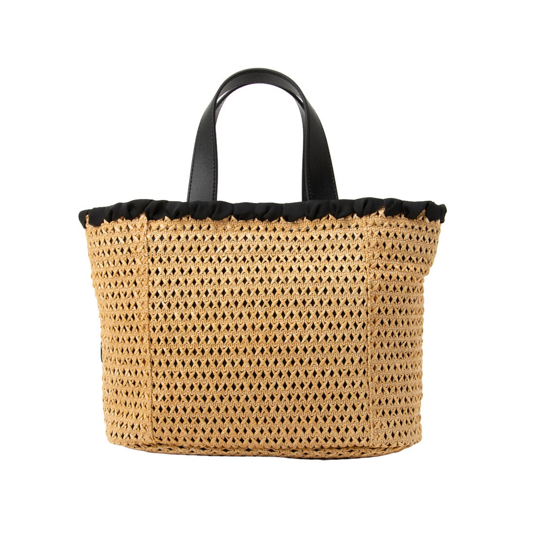 ランバン オン ブルー LANVIN en Bleu ロタン かごバッグ （ブラック