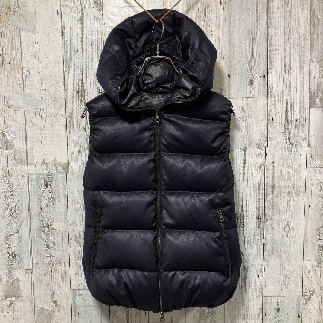 DUVETICA デュベティカ ダウンベスト 40 ネイビー カシミヤ混 - メルカリ