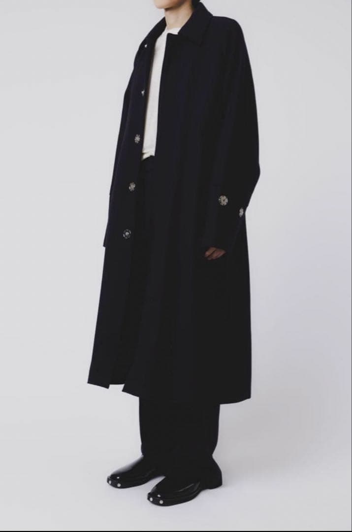 OUAT　-010- SUPER MELTON NAVY  COAT