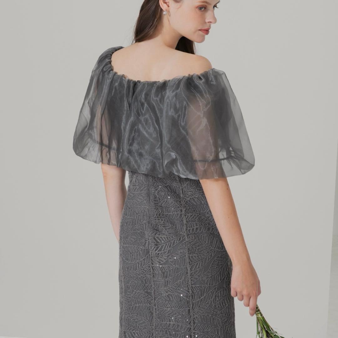 【LEJA】オフショルダーパフスリーブバリエマーメイドワンピースロングドレス レジャ Leja 2WAYオフショルダーパフスリーブバリエマーメイド