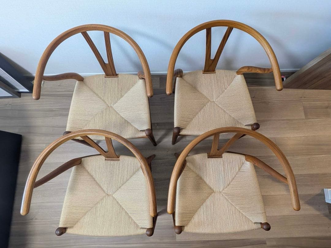 極美品廃盤】Yチェア CH24 チーク材 オイル仕上げ SH45 4脚セット